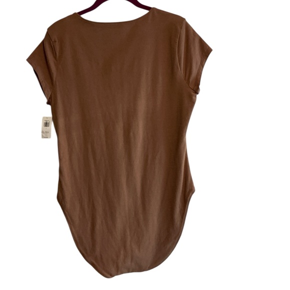 Old Navy Chocolate Brown V-Neck Bodysuit - Picture 2 of 5